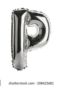 Chrome Silver Balloon Font Part Of Full Set Upper Case Letters, I