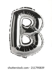 Chrome Silver Balloon Font Part Of Full Set Upper Case Letters,B