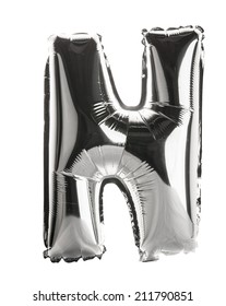 Chrome Silver Balloon Font Part Of Full Set Upper Case Letters,N