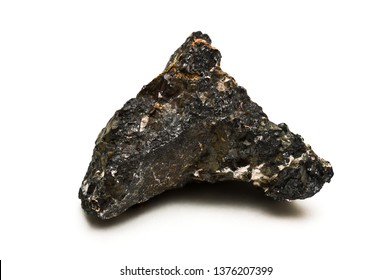 Chromite mineral isolated on white background