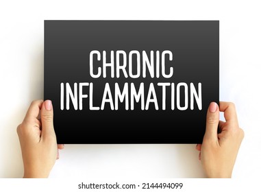 Chronic Inflammation - Long-term Inflammation Lasting For Prolonged Periods Of Several Months To Years, Text Concept On Card