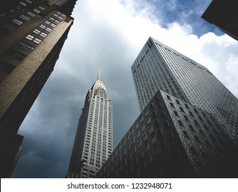 Chrysler Building In Weather