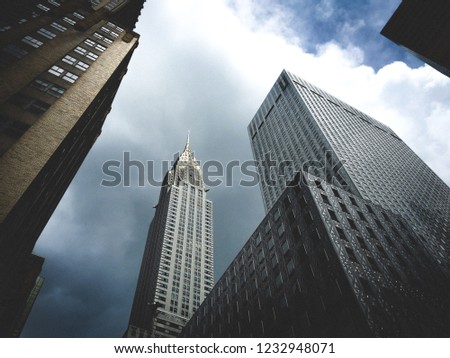 Chrysler Building in weather