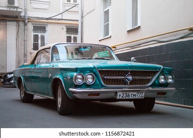 Chrysler New Yorker 1963 At The City Street. August 11, 2018, Moscow, Russia.