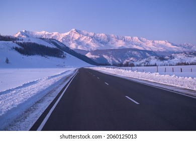 chuisky tract in January. Altay - Shutterstock ID 2060125013