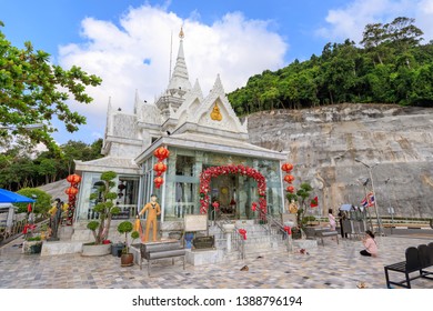 Chumphon, Thailand - February 25, 2019: Prince Of Chumphon, Father Of Royal Thai Navy, New Shrine; At Hat Sai Ri Beach.