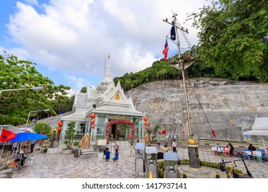 Chumphon, Thailand - February 25, 2019: Prince Of Chumphon, Father Of Royal Thai Navy, New Shrine; At Hat Sai Ri Beach.