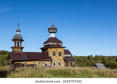 The Church of Alexius the Man of God, 1721. It is located in the Kurtyaevo tract near Severodvinsk. Arkhangelsk Region, Russia