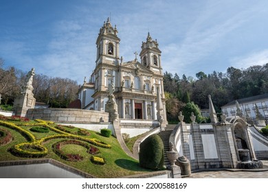 Church Basilica At Sanctuary Of Bom Jesus Do Monte - Braga, Portugal