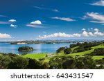 Church Bay, Hauraki Gulf, Waiheke Island, New Zealand, view from Cable Bay vineyards