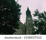 Church behind trees in Manayunk, Philadelphia, PA