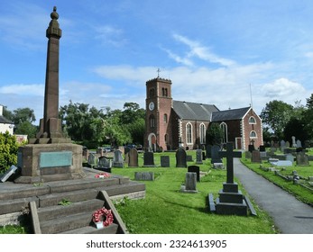 The church and churchyard of  Lowton Parish Church also known as Saint Lukes in Lowton near  
Warrington in the Uk