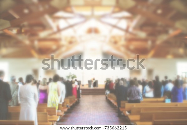 Church Congregation Service
Blurred