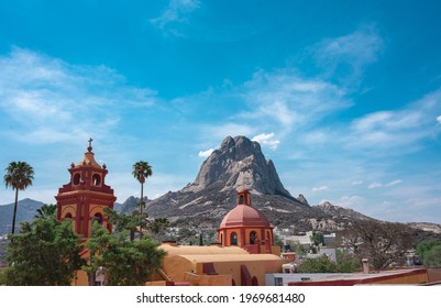 church of the peña del bernal in santiago de querétaro mexico, magical town, tourist place - Shutterstock ID 1969681480