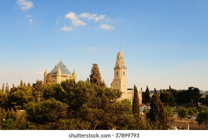 Church Of  Dormition And Bell-Tower On Mount Zion