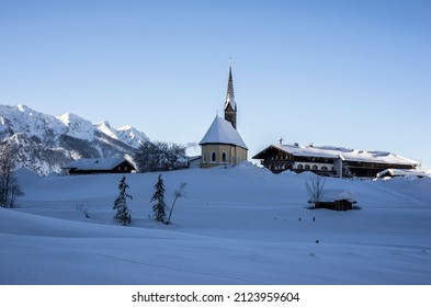 The Church Of Einsiedl In Inzell In The Chiemgau Alps.