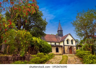 Church Of Epiphany. Mawlynnong Village, Meghalaya, North East India. It Was Declared The Cleanest Village In India.