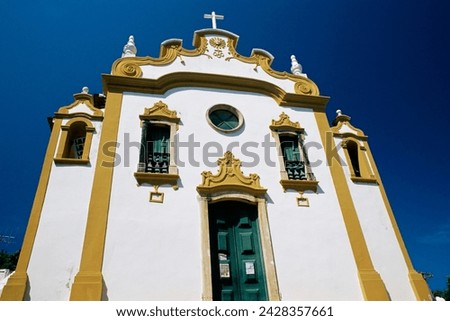 Church faccade, igreja n.s. dos remedios, fernando de noronha, per. brazil, south america Stok fotoğraf © 