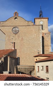 Church In French Village Of Thuir In Pyrenees Orientales, France