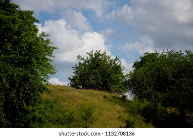 Adelsö Church With Grave Field With Larger Viking Burial Mounds From 1 000s Ekerö, Stockholm