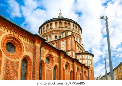 Church of Holy Mary of Grace or Basilica di Santa Maria delle Grazie in Milan, Italy . This church is famous for hosting Leonardo da Vinci masterpiece 