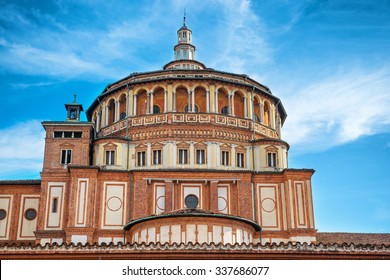 Church of Holy Mary of Grace- Chiesa di Santa Maria delle Grazie, 1497, Milan, Italy, home of the famous "Cenacolo" from Leonardo da Vinci.