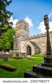 The Church of the Holy Rood in Ampney Crucis, Gloucestershire, England, United Kingdom