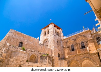 The Church of the Holy Sepulchre where Jesus Christ laid to rest, pilgrim to Christians. - Shutterstock ID 1127043746