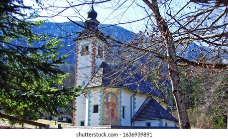 The Church of the Holy Spirit, Triglav National Park (Cerkev sv. Duha, Triglavski narodni park) - Ribčev Laz, Slovenia - Shutterstock ID 1636939891
