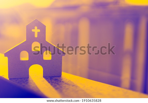 Church at home background.Sunday
service.Servant, Christianity, Catholic, Cross and Jesus
christ.Worship and Praise in Church.Community body of christ.Church
design background.Online
worship.Lockdown.