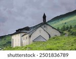 The Church and the Hospice of St. Bartholomew the Apostle (Italian: Ospizio e Chiesa di San Bartolomeo Apostolo), near the Tonale Pass, Vermiglio, Italy