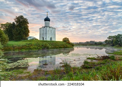 Church of the Intercession on the Nerl. Built in 12th century. Bogolyubovo, Vladimir region, Golden Ring of Russia