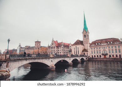 The Fraumünster Church Located In Zurich, Switerland