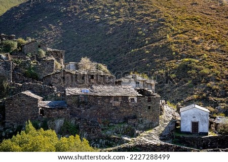 Church in the mountains of an abandoned village Drave, serra da freita  in the north of Portugal,