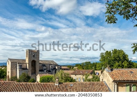 Church Notre Dame de Nazareth, historical monument in Pernes les Fontaines, Provençal Romanesque architecture in Vaucluse, Provence, France, Europe