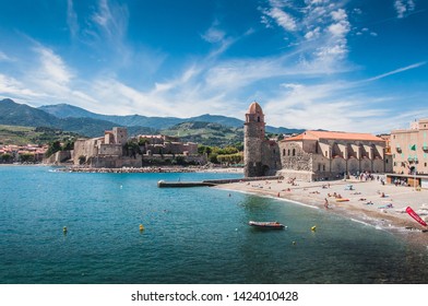 Church Of Our Lady Of The Angels In Collioure, On The Shores Of The Mediterranean Sea, Pyrénées-Orientales, France