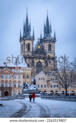 Similar – Image, Stock Photo Church of our Lady before Tyn. Famous historical, gothic style building. Prague.