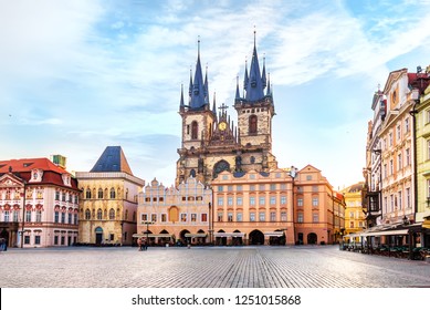 Church Of Our Lady Before Tyn In Prague, No People