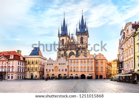 Church of Our Lady before Tyn in Prague, no people