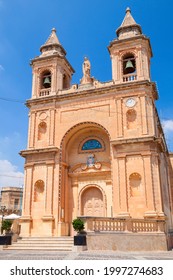 The Church Of Our Lady Of Pompei Exterior. It Is A Roman Catholic Parish Church Located In The Fishing Village Of Marsaxlokk In Malta