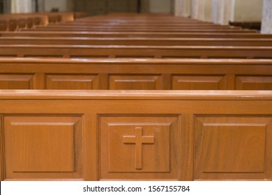 Church Pew In Metropolitan Cathedral