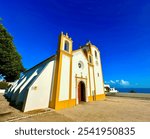 The church of the picturesque village of Praia da Luz in the Algarve was built in 1874 and is available for Catholic and Anglican weddings. Portugal.