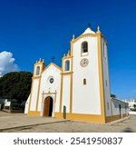 The church of the picturesque village of Praia da Luz in the Algarve was built in 1874 and is available for Catholic and Anglican weddings. Portugal.