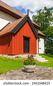 Church Porch At An Old Swedish Church