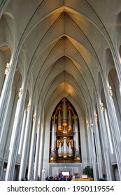 Hallgrímskirkja Church. Reykjavik Iceland. July 2020