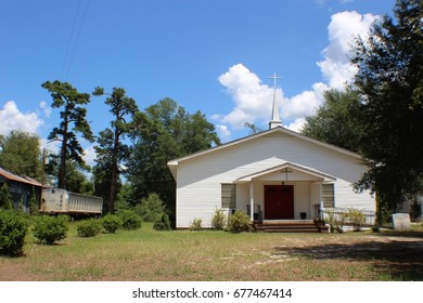 Church In Rural Georgia United States Of America