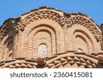 Church of Saint Catherine, Thessaloniki, Byzantine sacred architecture, orthodox church, bricks, dome, tiles