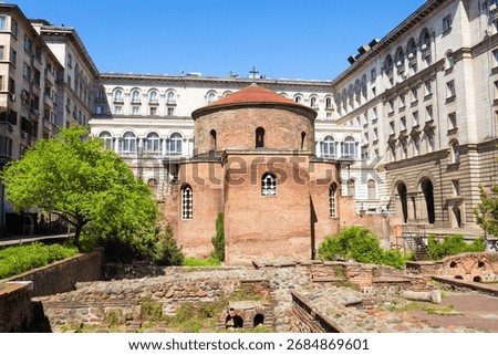 The Church of Saint George in the centre of Sofia. Sofia is the capital and largest city of Bulgaria.