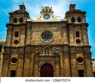 Church Of Saint Peter Claver Located In Cartagena, Colombia