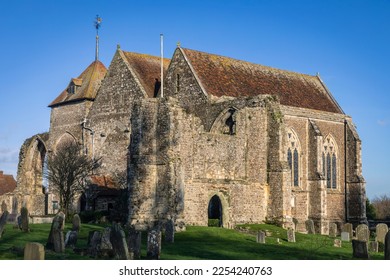 The church of Saint Thomas in the center of Winchelsea on the high weald East Sussex south east England - Shutterstock ID 2254240763